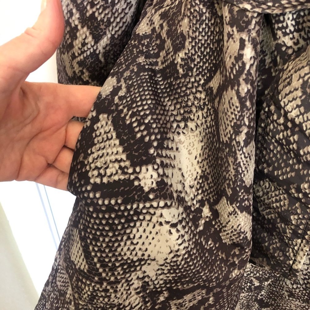 Inc Python Print Trench Coat - Size Medium - image 7